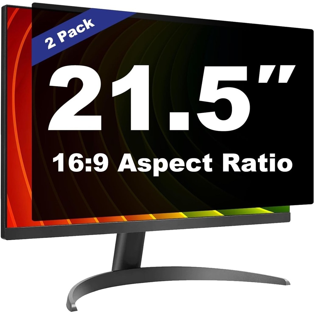 2-Pack 21.5 Inch Privacy Screen Shield– 16:9 Anti-Spy Filter for Desktop Monitor